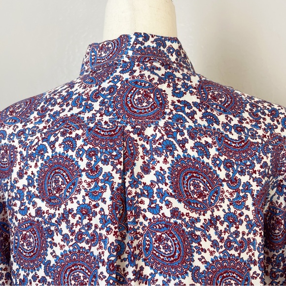 ✖️SOLD✖️•J.CREW• Classic-Fit Drapey Cupro-Blend Shirt in Floral Crown - Picture 8 of 16